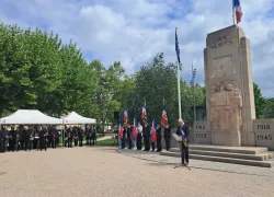 Christian Dulac a tenu un discours ce jeudi 8 mai 2025 à Rumilly pour rendre hommage aux victimes de la seconde Guerre Mondiale.