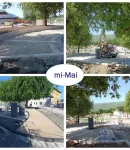 Travaux de l'Esplanade Gallatin Maison du Haut-Rhône.