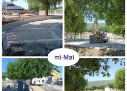 Travaux de l'Esplanade Gallatin Maison du Haut-Rhône.