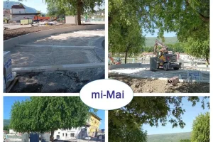 Travaux de l'Esplanade Gallatin Maison du Haut-Rhône.