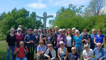 Les 26 randonneurs au sommet du Mt Clergeon.
