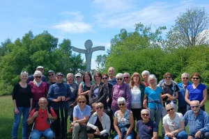Les 26 randonneurs au sommet du Mt Clergeon.