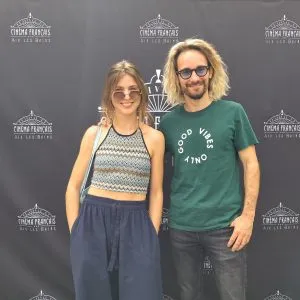 Le réalisateur Florian Hessique et la comédienne Aurore Planas, lors de l'avant-première du film au Festival Cinéma français & Gastronomie d'Aix-les-Bains le 5 juin.