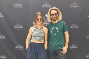 Le réalisateur Florian Hessique et la comédienne Aurore Planas, lors de l'avant-première du film au Festival Cinéma français & Gastronomie d'Aix-les-Bains le 5 juin.