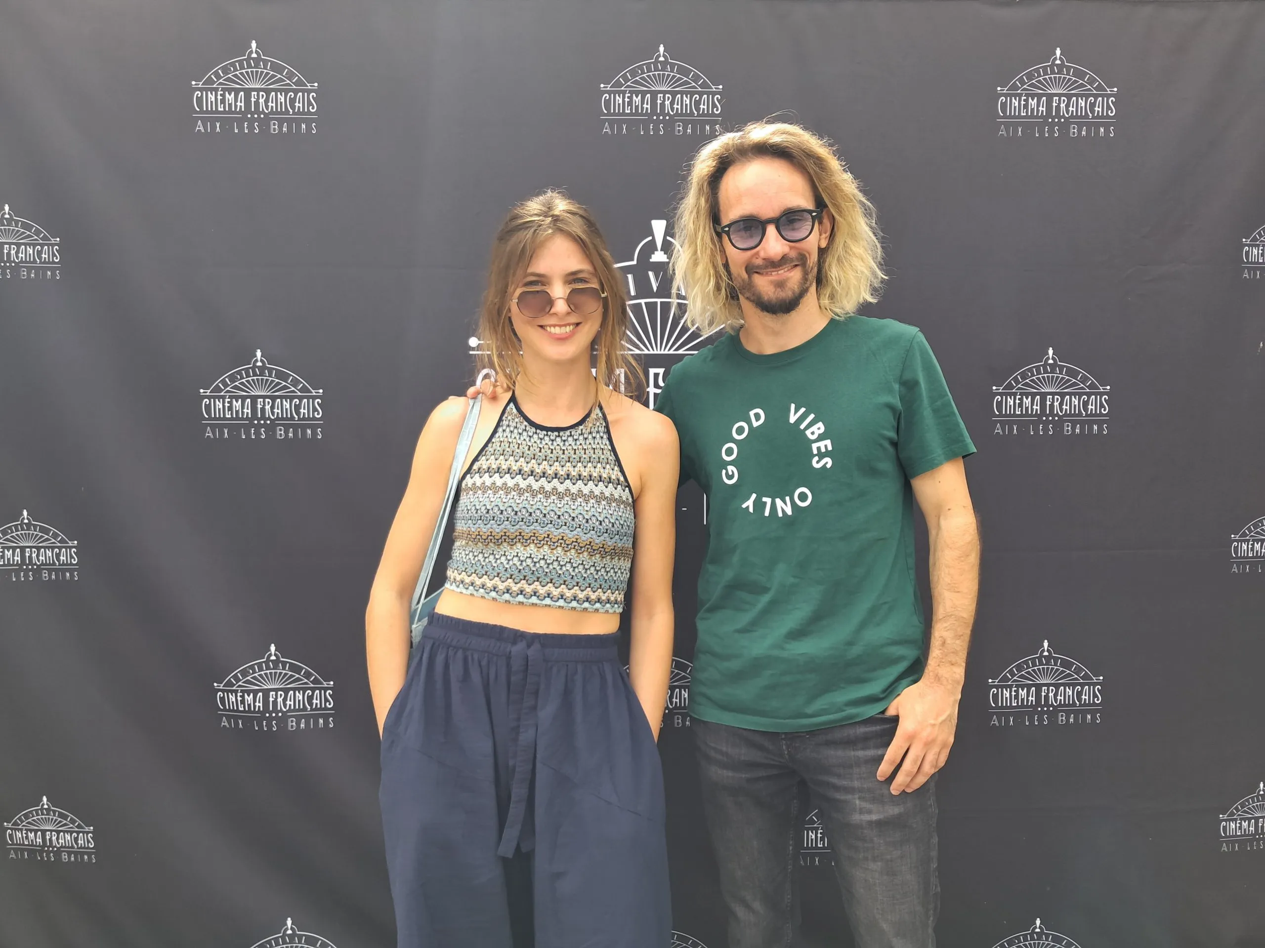 Le réalisateur Florian Hessique et la comédienne Aurore Planas, lors de l'avant-première du film au Festival Cinéma français & Gastronomie d'Aix-les-Bains le 5 juin.