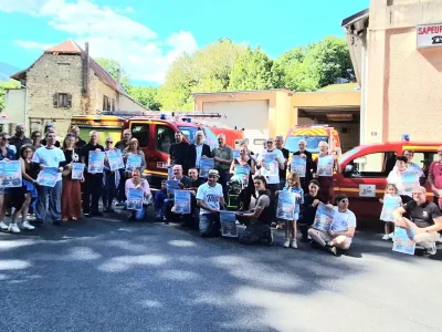 Une grande partie des partenaires, pompiers et associations lors de la réunion de lancement de l'opération 