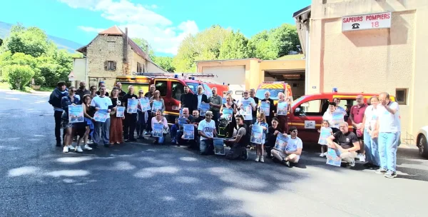 Une grande partie des partenaires, pompiers et associations lors de la réunion de lancement de l'opération 