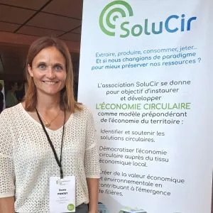 Sonia Pontet, directrice générale de la société de collecte et de valorisation de déchets Nantet Locabennes, est co-présidente de l'association SoluCir,