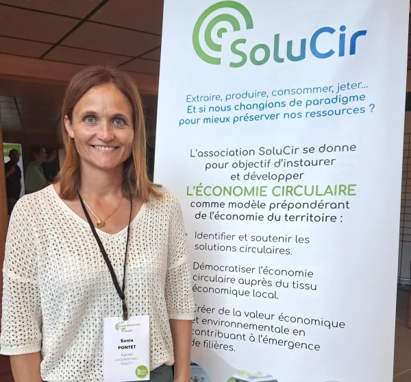 Sonia Pontet, directrice générale de la société de collecte et de valorisation de déchets Nantet Locabennes, est co-présidente de l'association SoluCir,