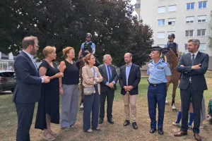 La brigade à cheval de la gendarmerie de Haute-Savoie.