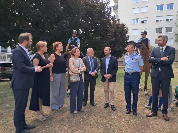 La brigade à cheval de la gendarmerie de Haute-Savoie.