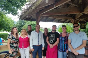 Lors de la visite des élus.
