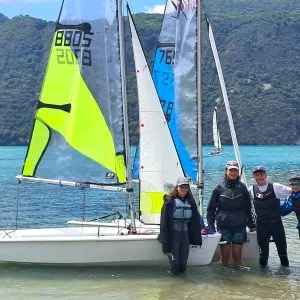 Margaux, Arthur, Nohan et Timao, jeunes adhérents du Club Nautique Voile d'Aix-les-Bains font partie des compétiteurs.