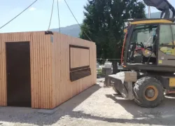 Mise en place du containeur guinguette.