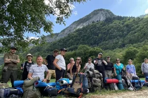 Tout le groupe avec les accompagnateurs.