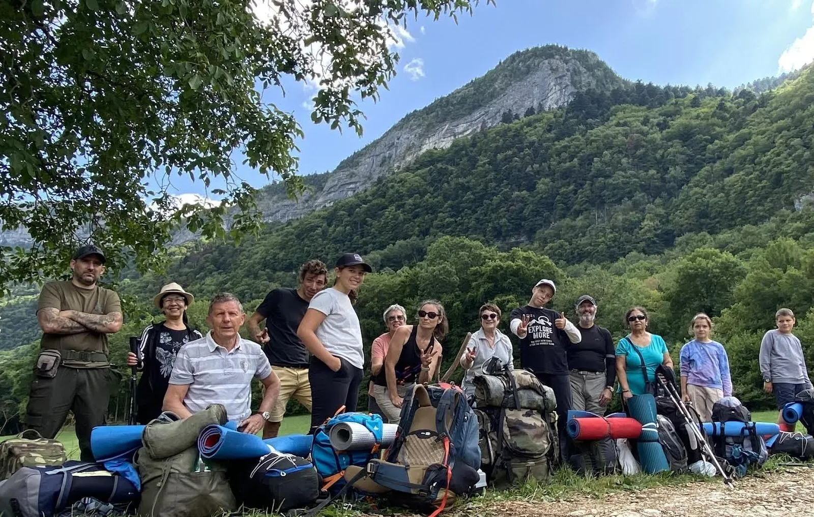 Tout le groupe avec les accompagnateurs.