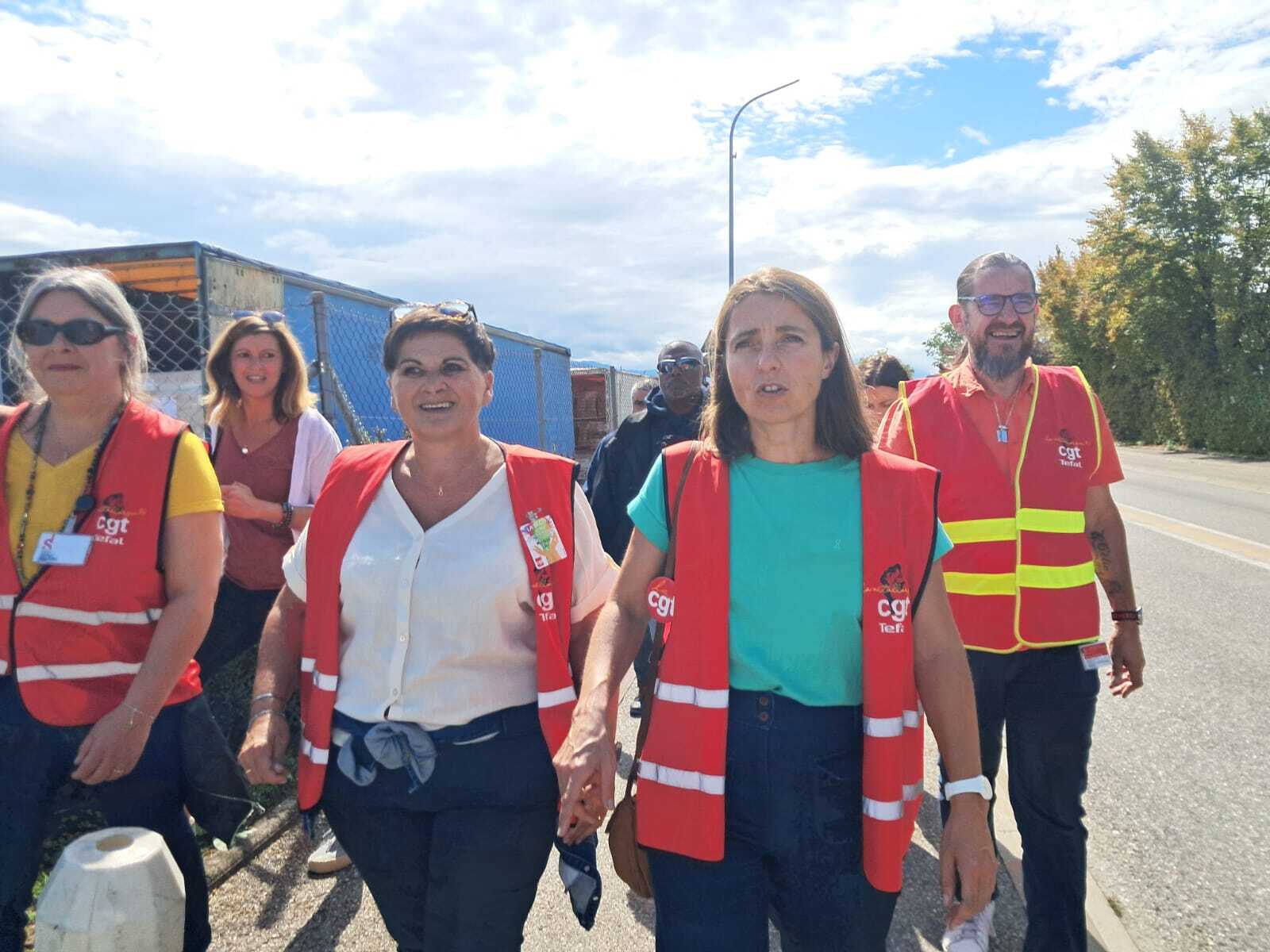 Sophie Binet était à Rumilly ce jeudi 4 septembre. - Photo : Alexis Fernandez 