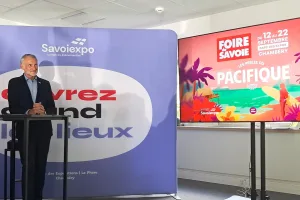 Pascal Barcella, président de Savoiexpo, a présenté les nouveautés de la Foire lors de la conférence de presse de rentrée mardi 2 septembre dans les nouveaux locaux de la CCI Savoie.