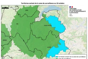 La zone de levée de restriction.