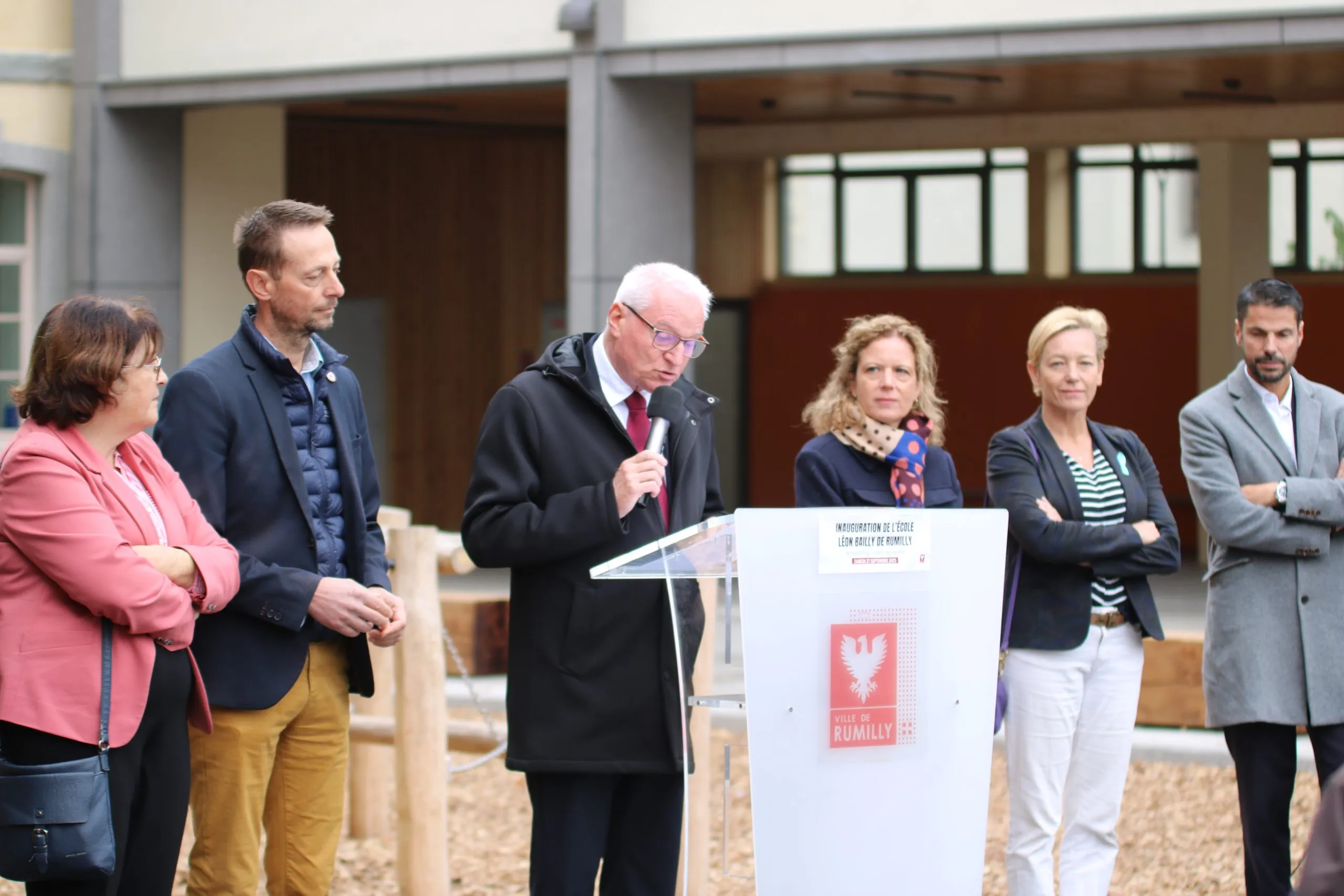 Lors de l'allocution du maire.