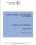 Le rapport est consultable https://www.ccomptes.fr/fr/publications/commune-de-rumilly-haute-savoie