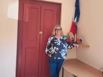 Marie Givel à la mairie de Versonnex.