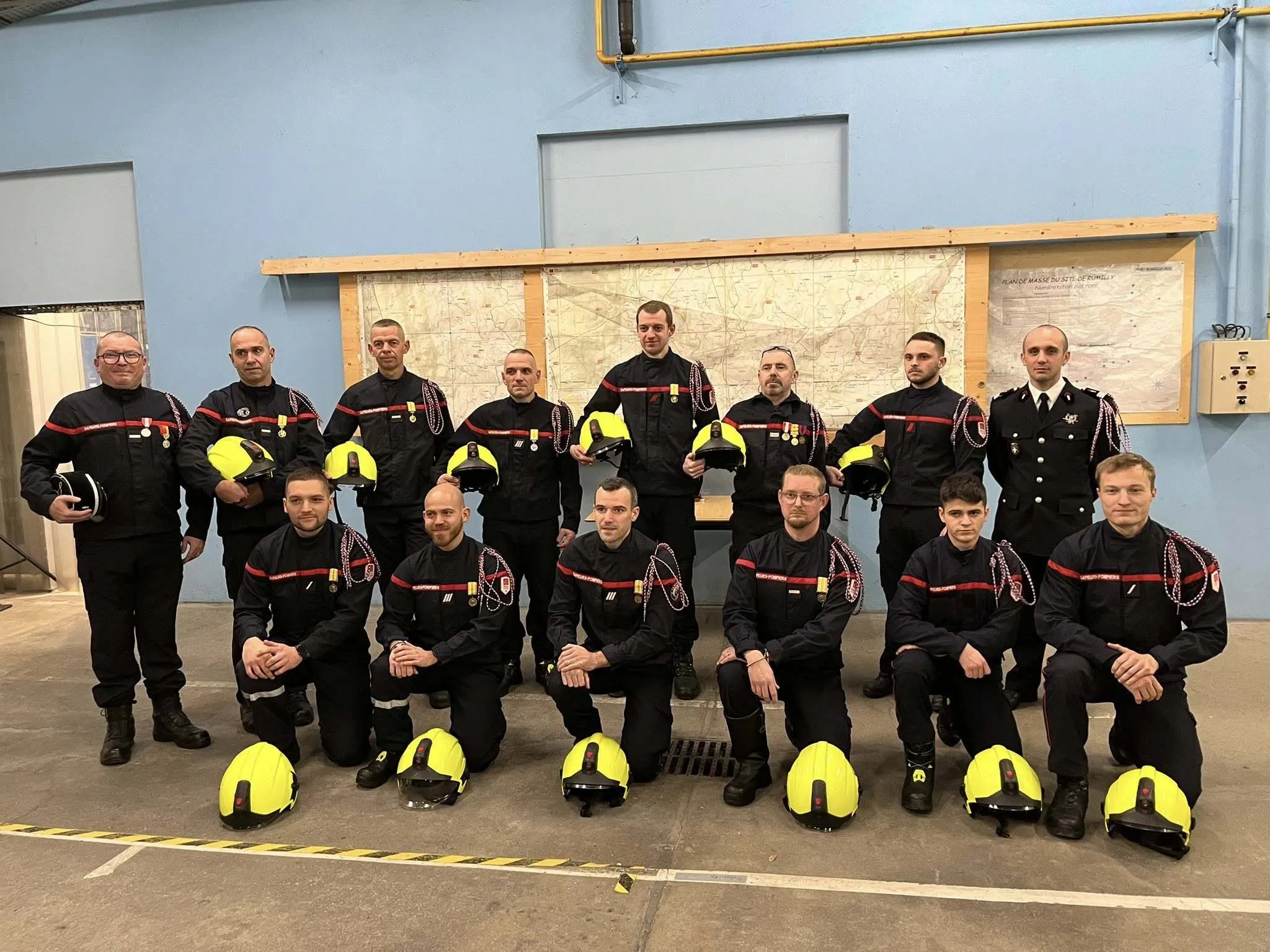 Hommage et transmission au centre de secours