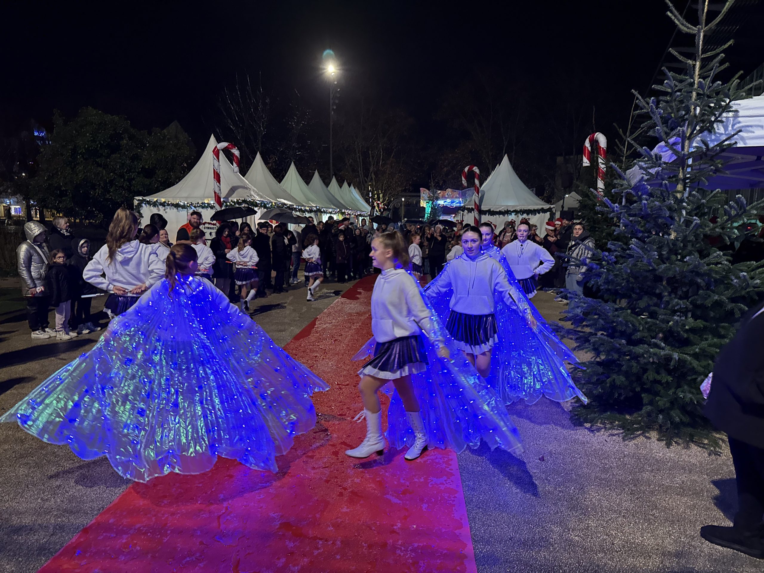 Lumières. Un ballet féérique proposé par les majorettes de Rumilly. - Photo : Ducret Stéphane