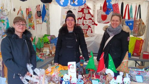 Lors de a tenue du stand.