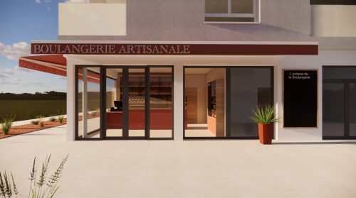 Esquisse de la future boulangerie.