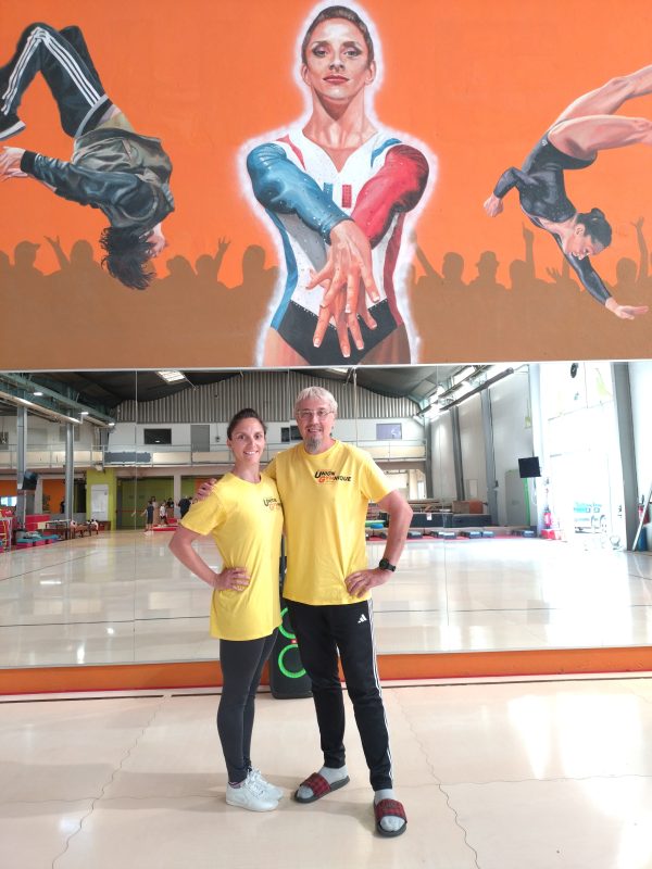 Christophe Devillaine en compagnie dAurelie Joly qui participera aux championnats dEurope a la fin du mois de mai en tant quentraineuse et athlete dans la categorie Master