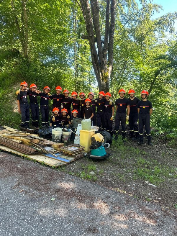 Les jeunes Sapeurs pompiers.