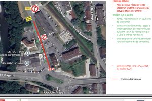 Phase 2 : Pose des réseaux avec circulation à sens unique sur la RD910