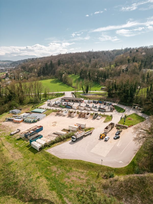 La déchetterie vue du ciel.