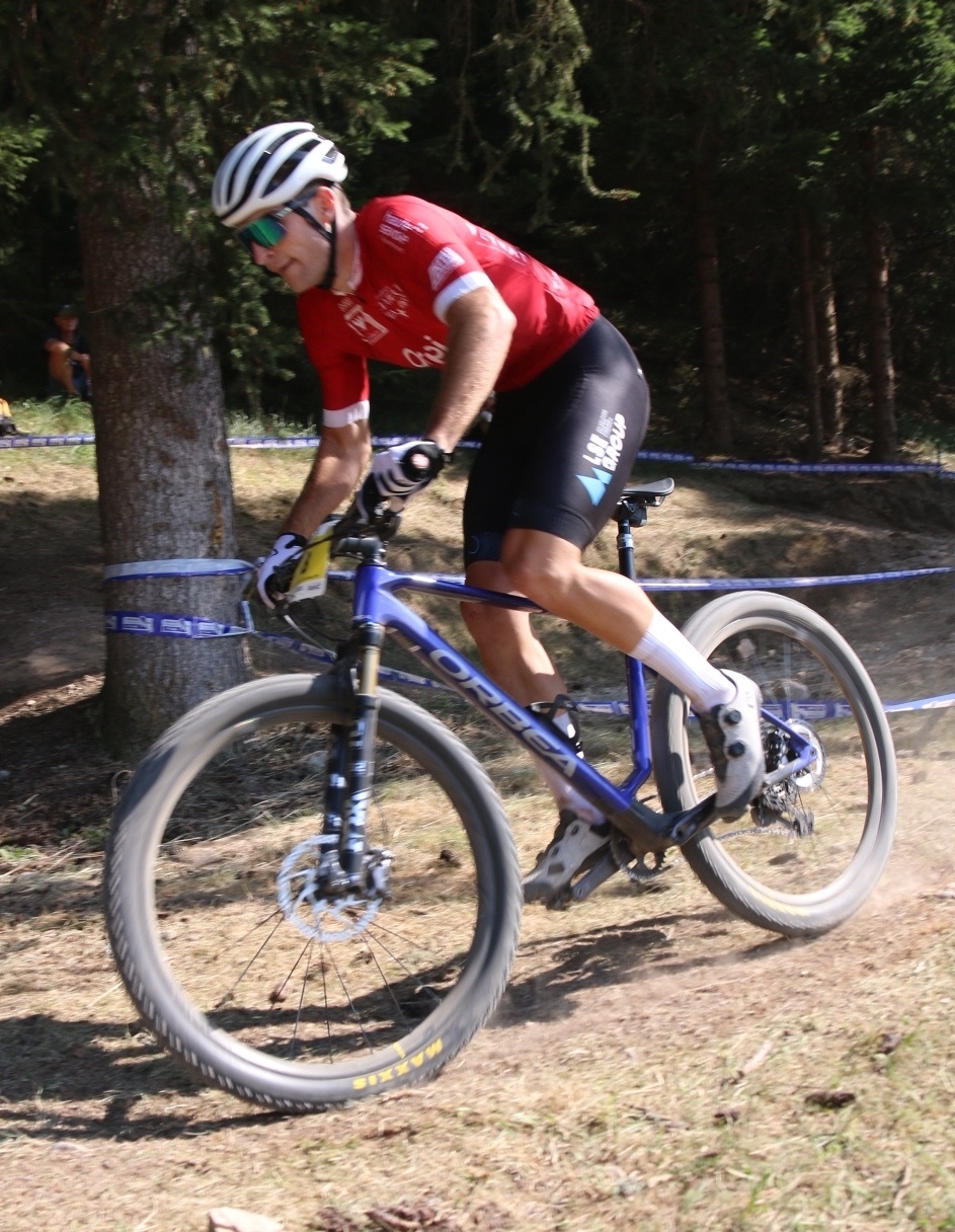 Romain en course, lors du championnat de France. -