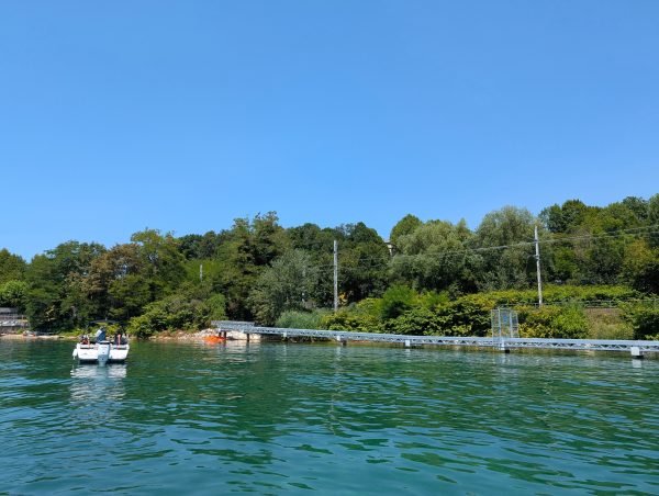 Visite de la passerelle côté Brison-Saint-Innocent, vendredi 10 juillet.