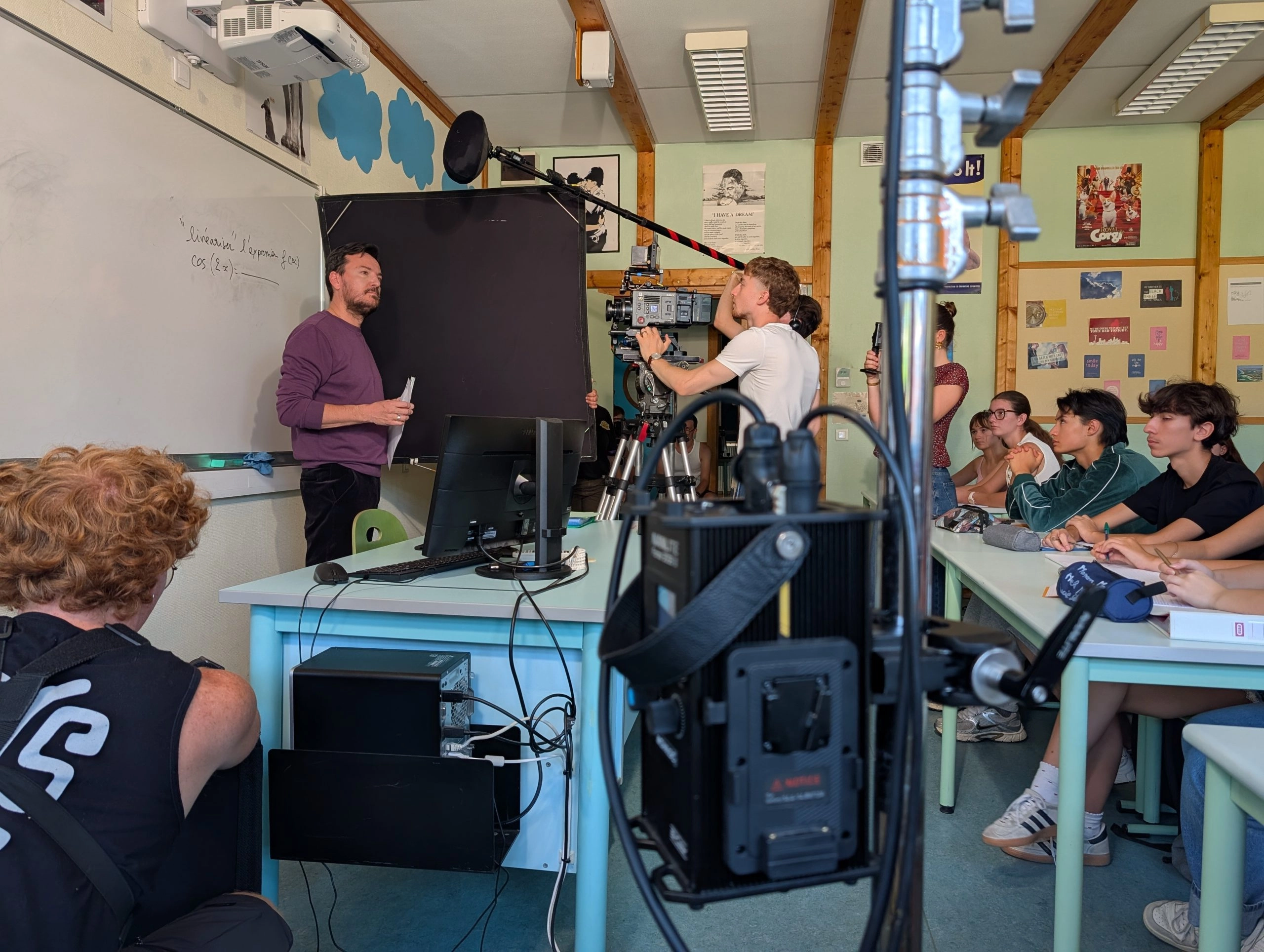 Sur le tournage du court-métrage
