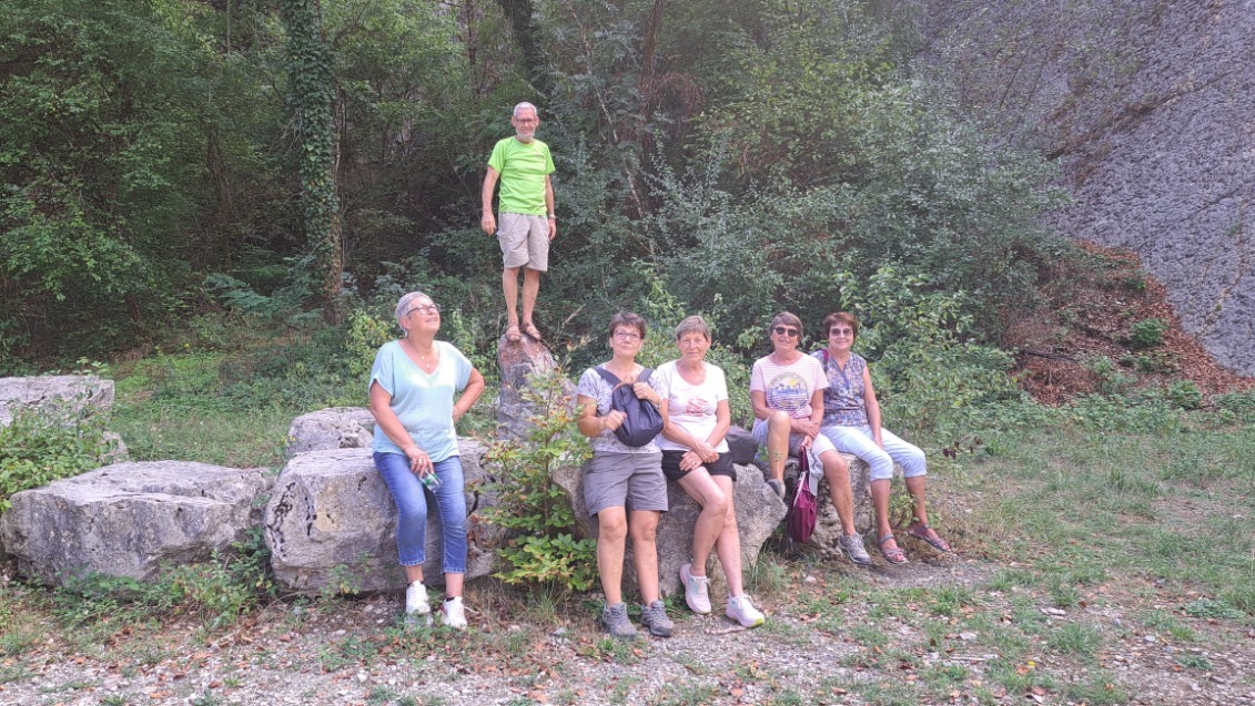 Des membres du club en balade. -