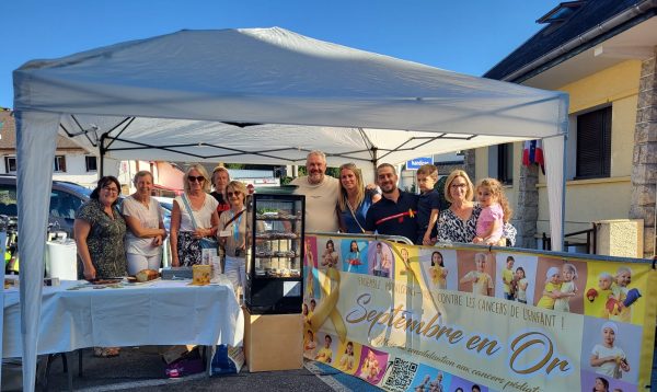 Le CCAS de la commune avec la participation des pompiers d'Alby ont tenu un stand d'information et pour récolter des dons, lors du marché hebdomadaire.